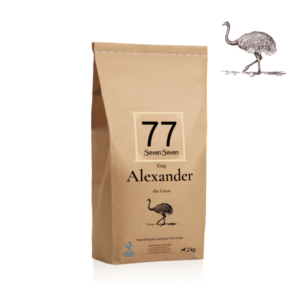 Worek karmy Alexander ze strusiem o wadze 2 kg