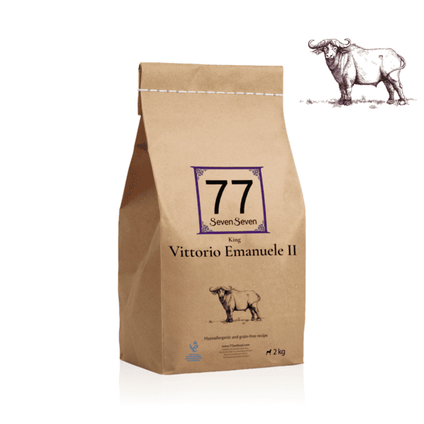Worek karmy Vittorio Emanuele II z bawołem o wadze 2 kg